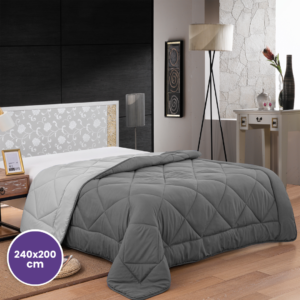 Herzberg HG-2420BCO luxe tweekleurig microfiber dekbed, zacht en lichtgewicht dekbed voor ultiem slaapcomfort.