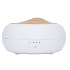 Life Pro Dark Wood aroma diffuser, stijlvolle houten luchtbevochtiger met LED-verlichting voor aromatherapie