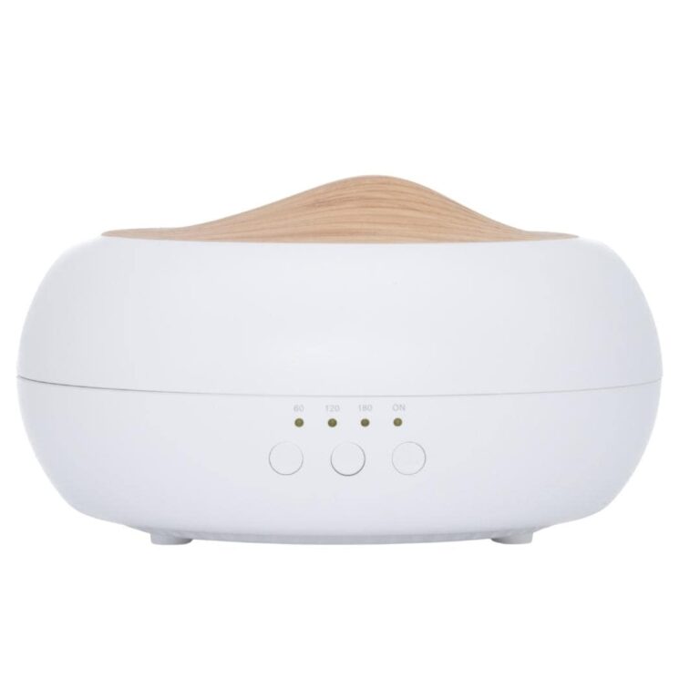 Life Pro Dark Wood aroma diffuser, stijlvolle houten luchtbevochtiger met LED-verlichting voor aromatherapie