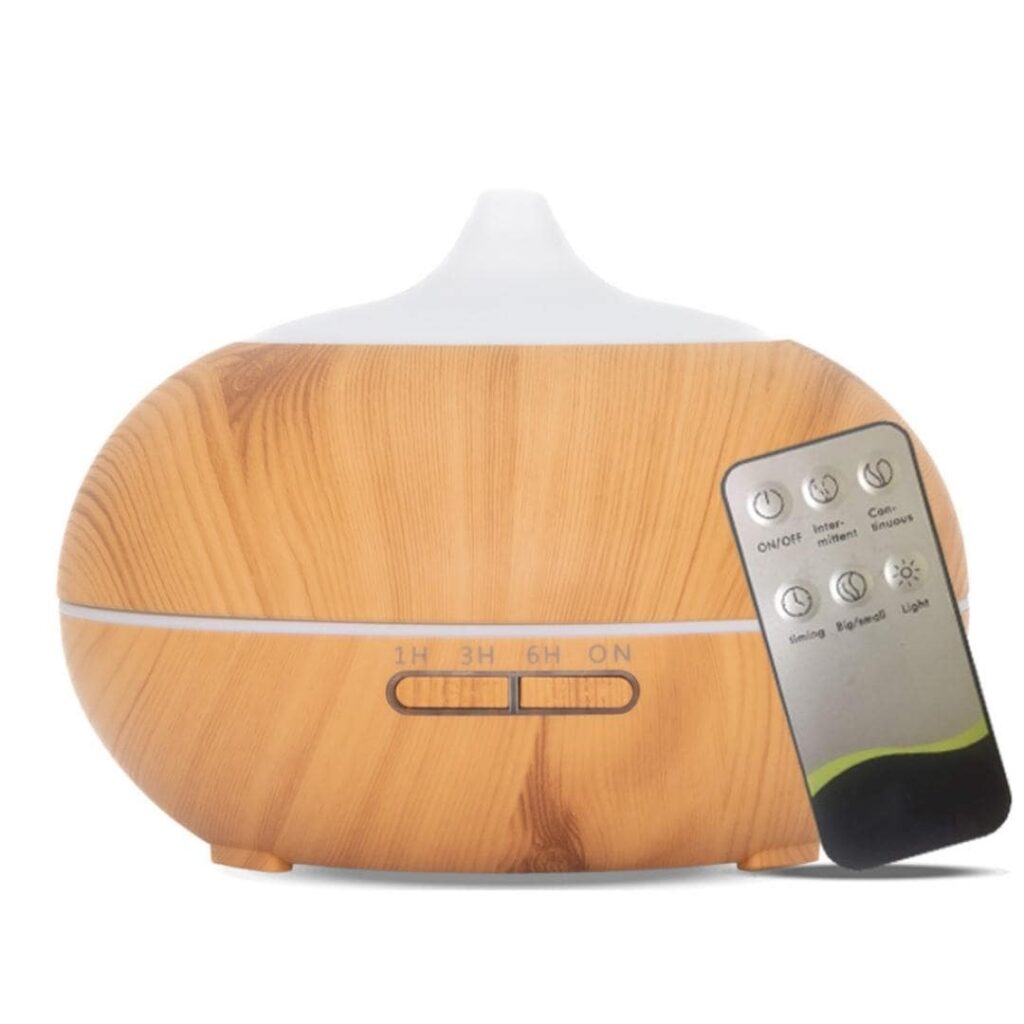 Sun shine Pro Light Wood aroma diffuser, stijlvolle houten luchtbevochtiger met LED-verlichting voor aromatherapie