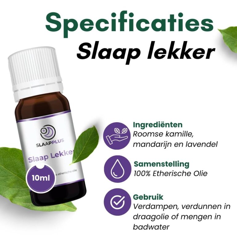 Slaap lekker Essentiële olie Specificaties-min